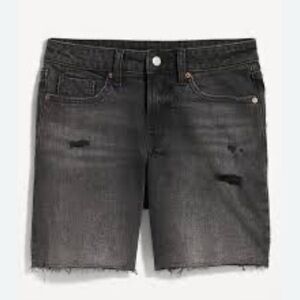 New-Old Navy Mid-Rise O.G. Loose Light Black Jean Shorts